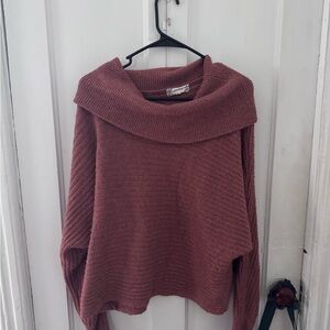 Pink Rose Women's Cowl Neck Sweater in Mauve